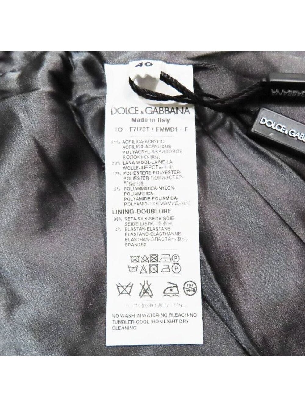 Dolce & Gabbana Tweed Sleeveless Top Tank Top 40 Blue - Picture 6 of 7